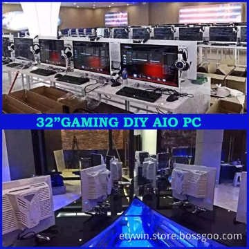 Parts in one pc,newest high quality OEM all in one pc with 32" monitor ,gaming desktop computer